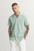 Shrink Textured Green Shirt