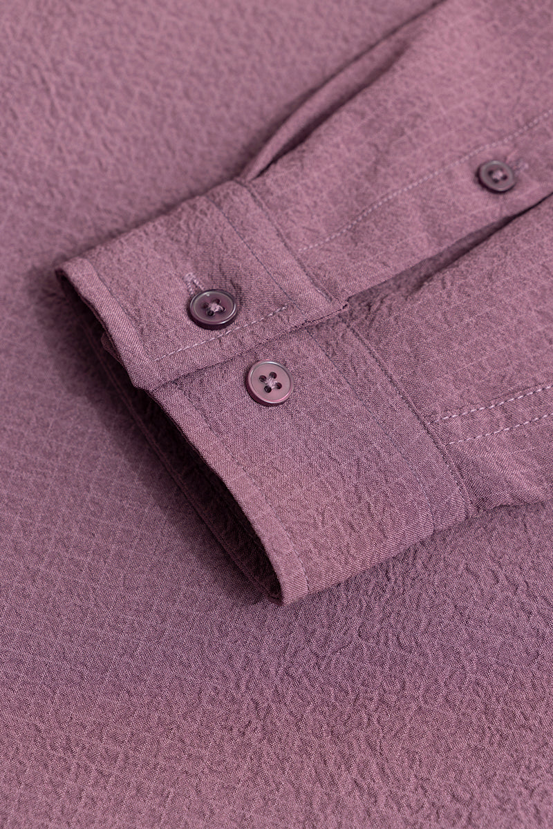 Mandarin Neckline Mauve Shirt