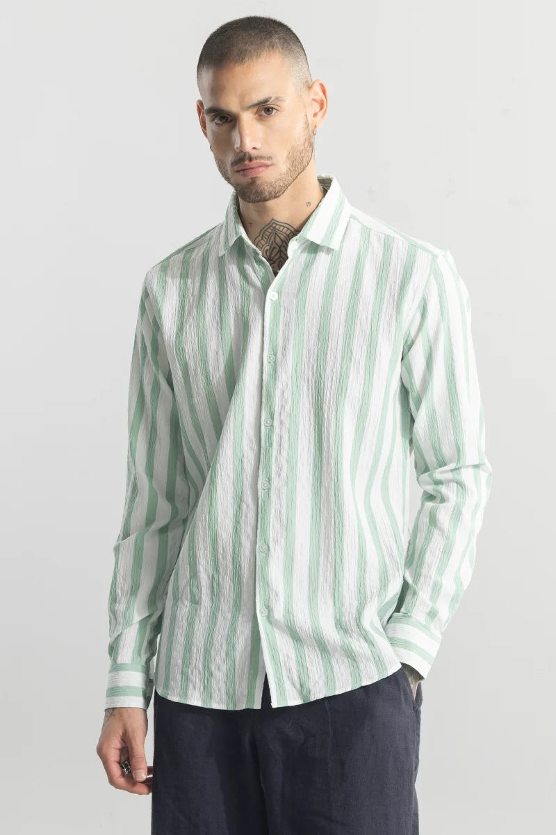 Squeeze Stripe Green Shirt