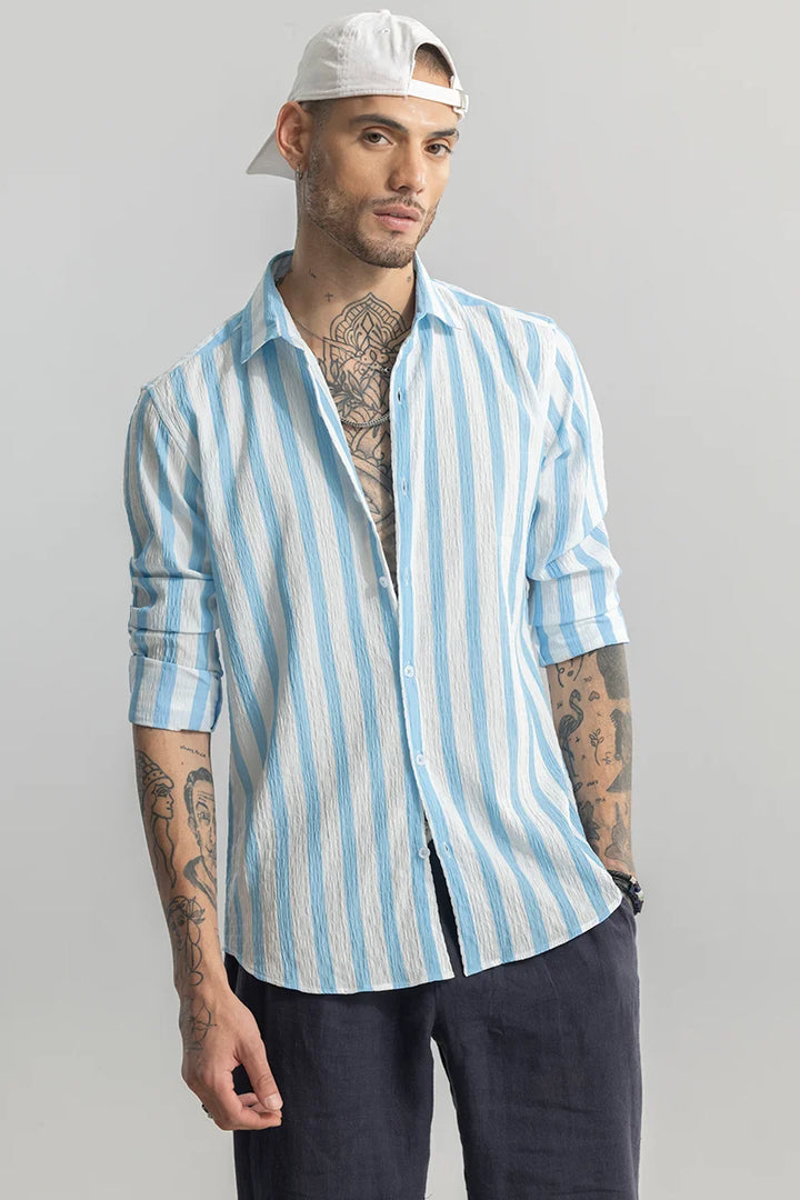 Squeeze Stripe Blue Shirt