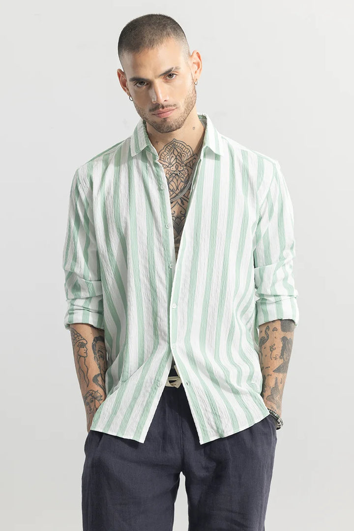 Squeeze Stripe Green Shirt