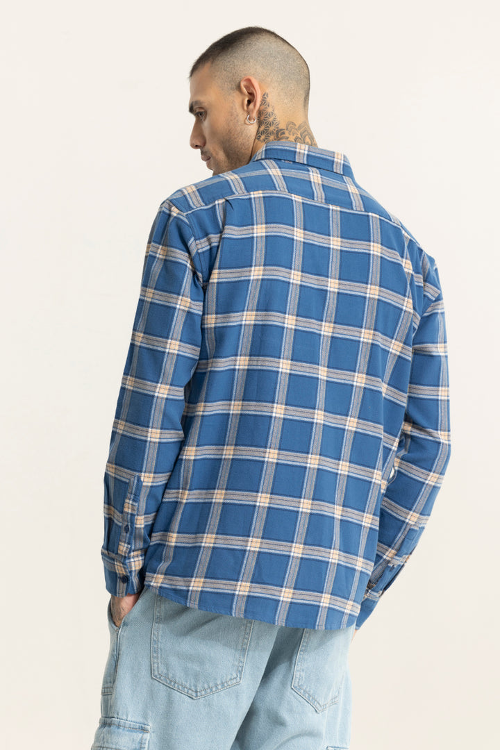 Oculus Check Blue Oversized Shirt