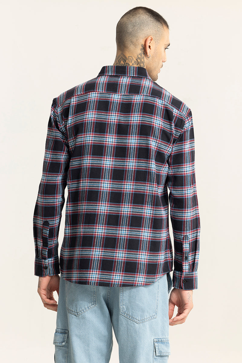 Oculus Check Black Oversized Shirt