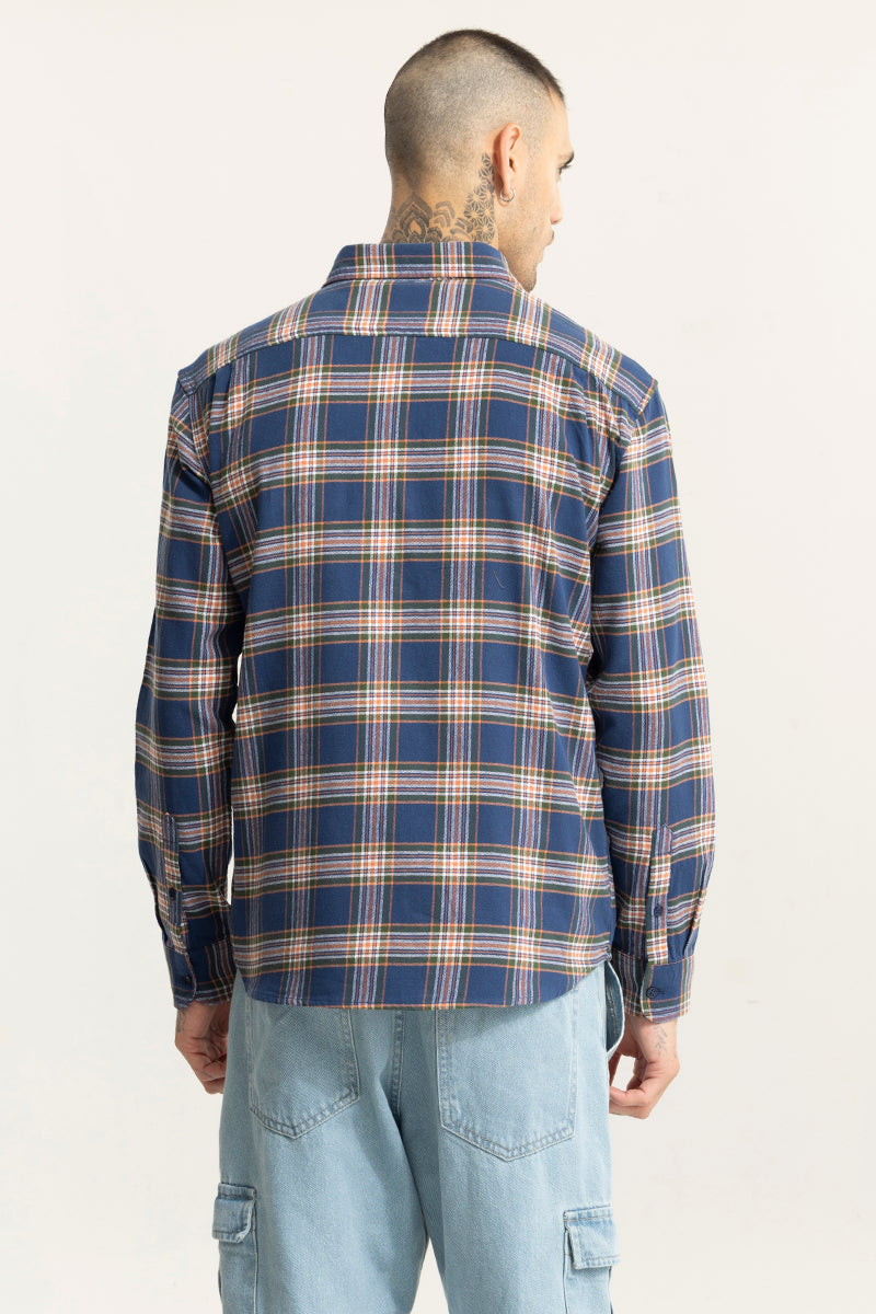 Oculus Check Royal Blue Oversized Shirt