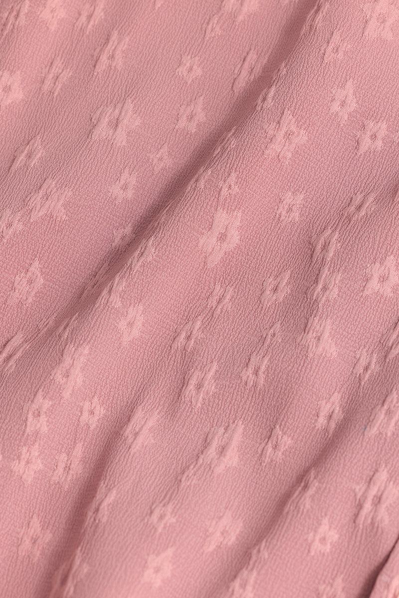 Embossed Self Structure Pink Shirt