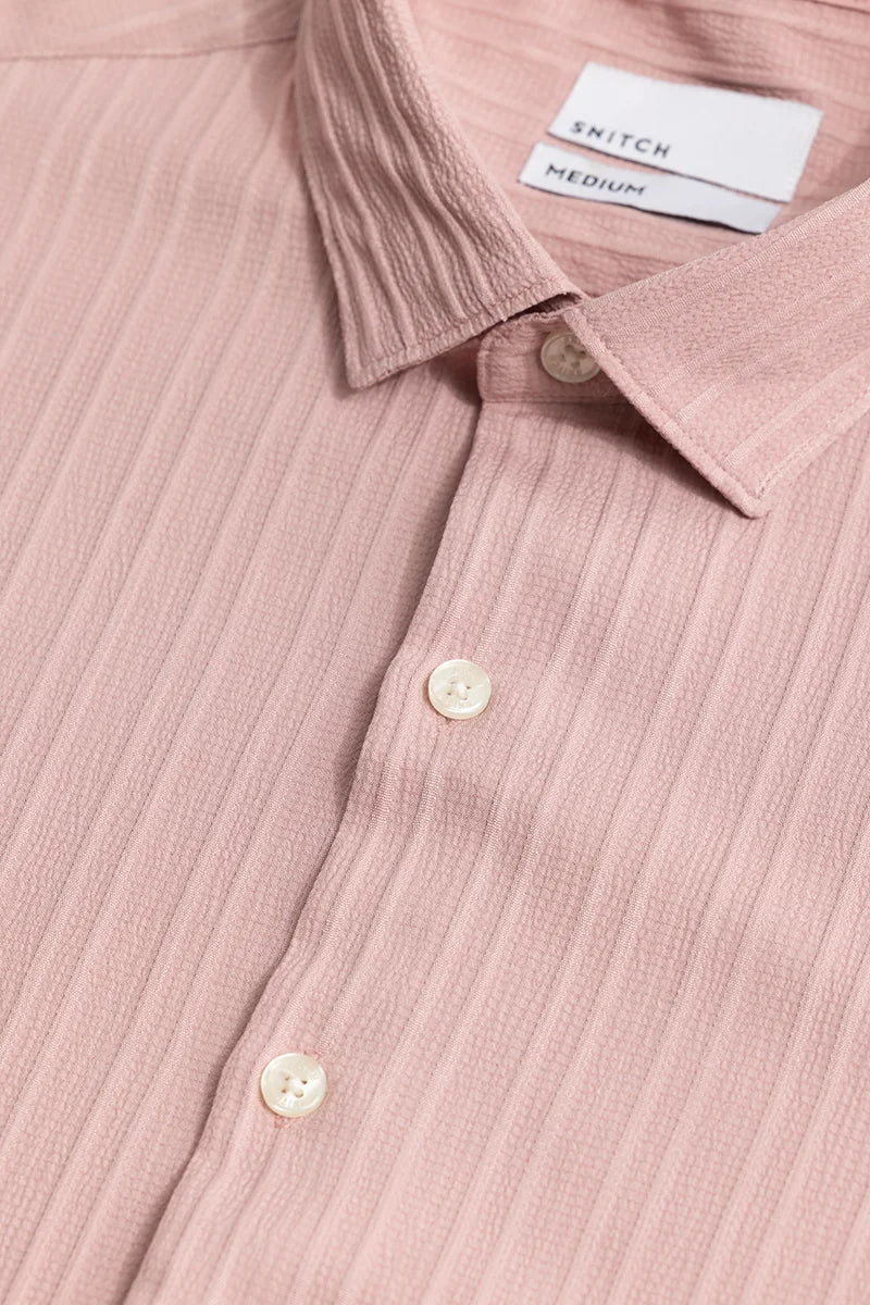 Clasp Striped Pink Shirt