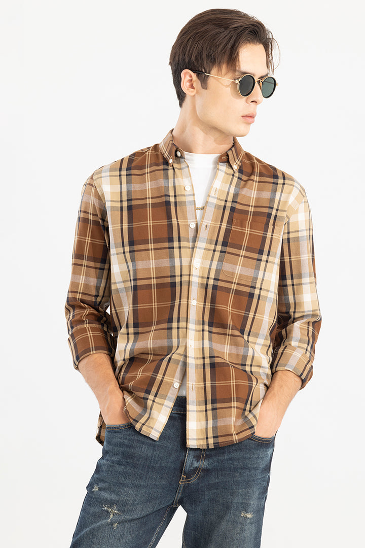 Versatility Check Brown Shirt