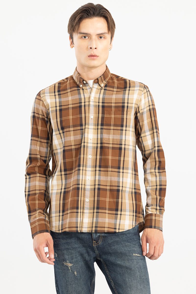 Versatility Check Brown Shirt