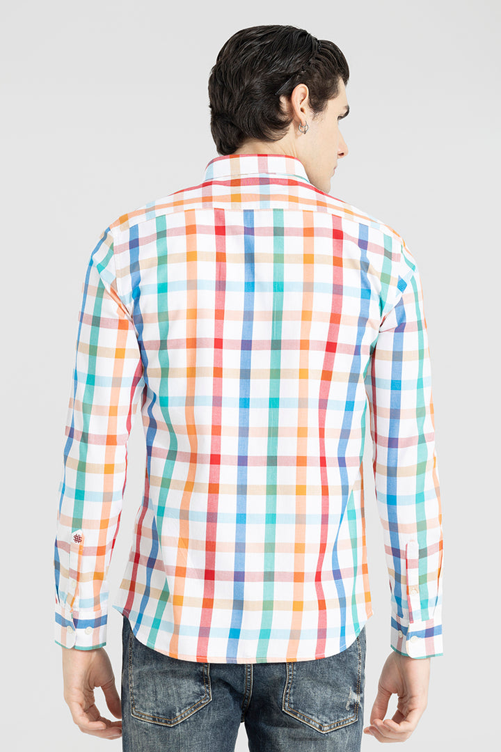 Gridlock Check White Shirt