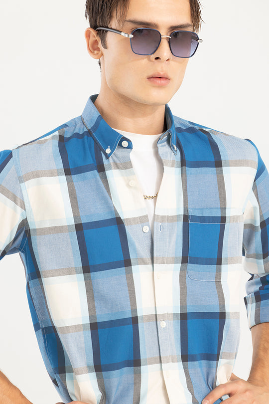 Buy Men's Broadline Check Blue Shirt Online | SNITCH