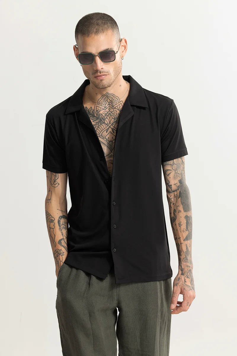 Buy Men's Jenzen Black Shirt Online | SNITCH