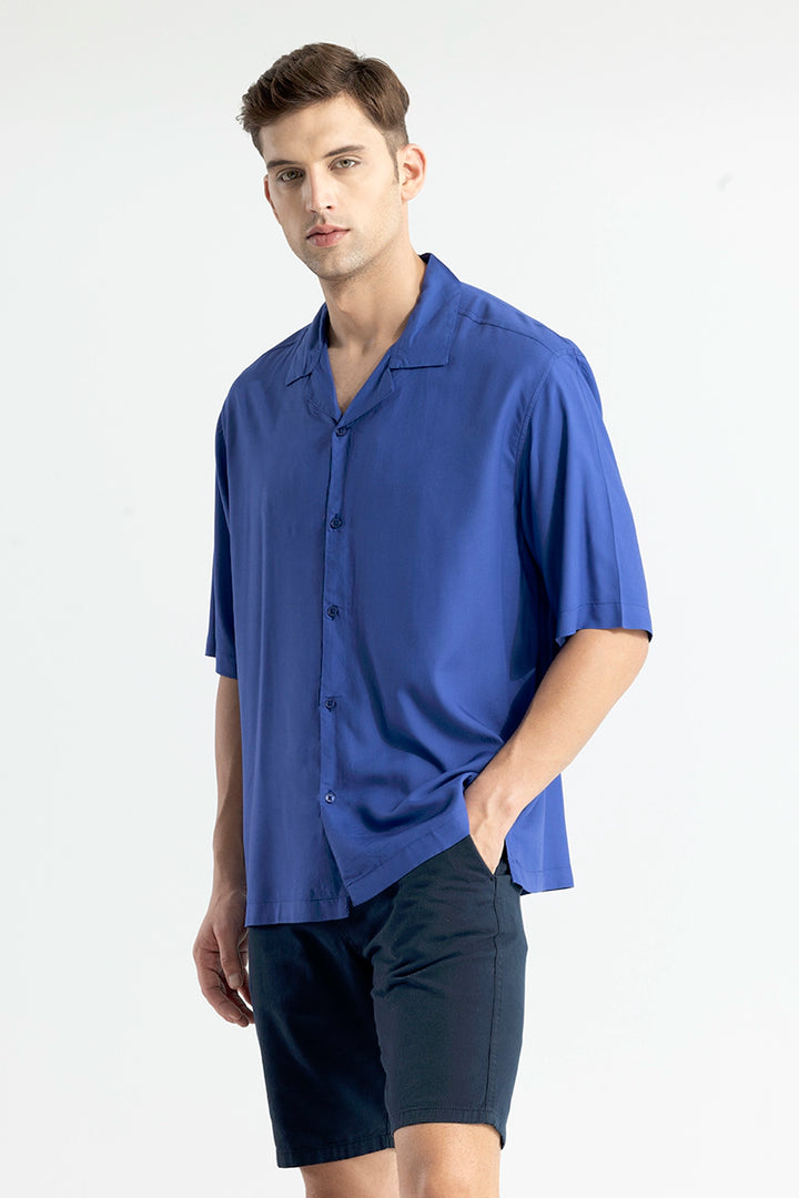 Mateo Blue Oversized Shirt