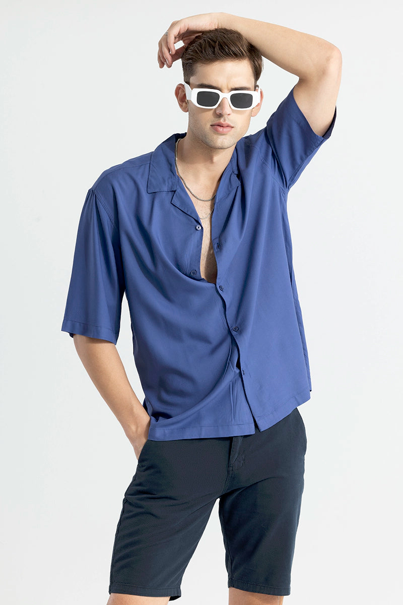 Mateo Blue Oversized Shirt