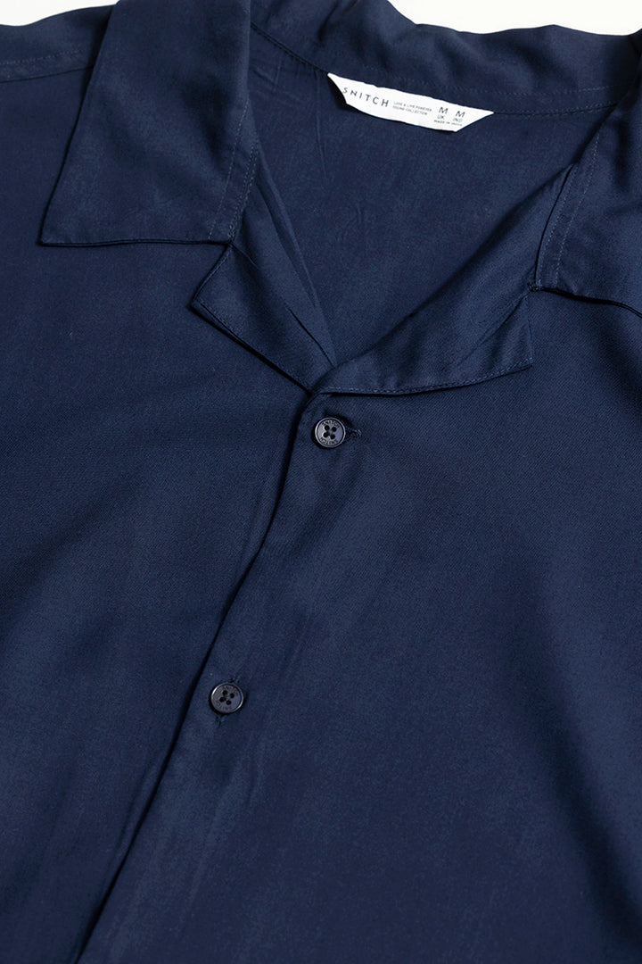 Buy Men's Mateo Dark Blue Oversized Shirt Online | SNITCH