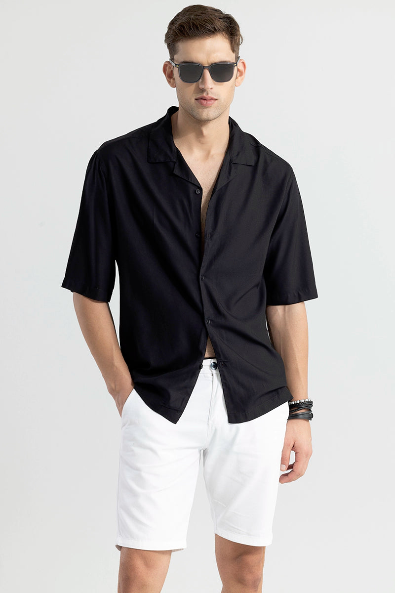 Buy Men's Mateo Black Oversized Shirt Online | SNITCH