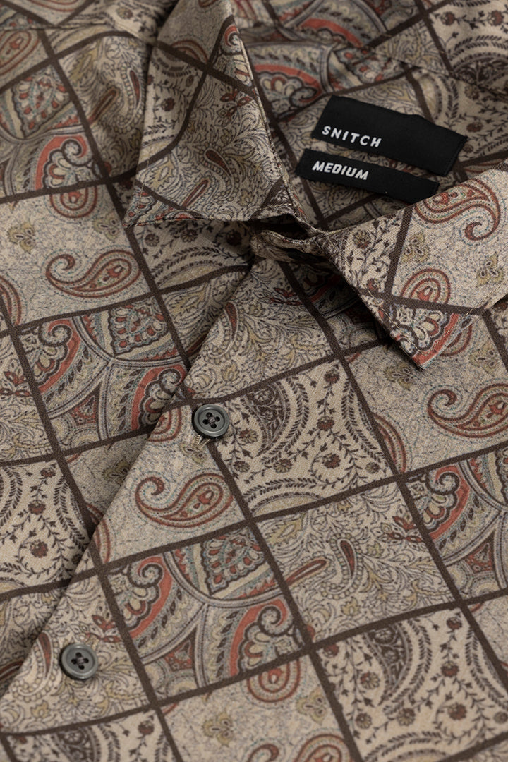 Quad Paisley Brown Shirt