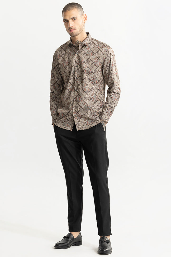 Quad Paisley Brown Shirt