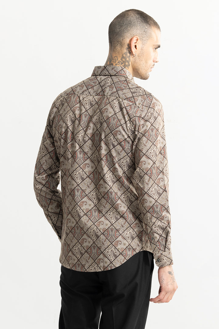 Quad Paisley Brown Shirt