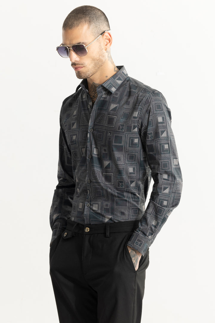 Maze Square Dark Grey Shirt