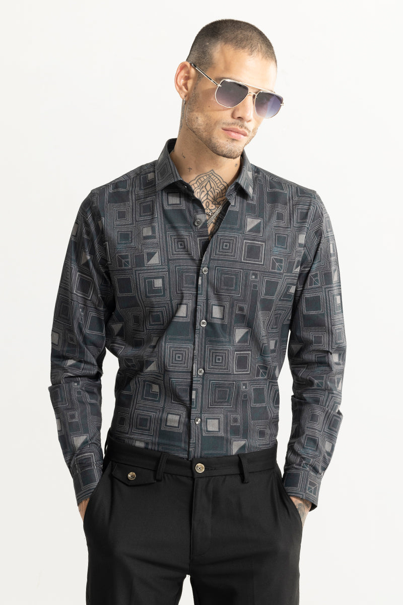 Maze Square Dark Grey Shirt