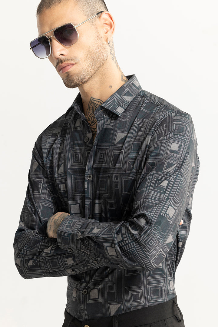 Maze Square Dark Grey Shirt