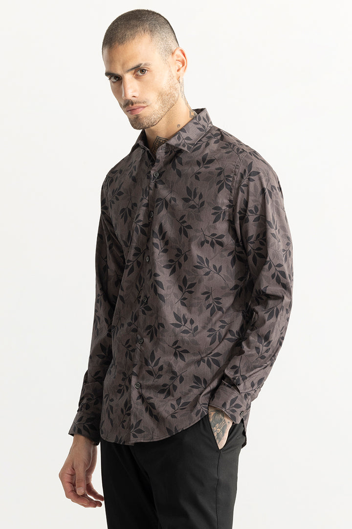 Eco Print Bronze Grey Shirt