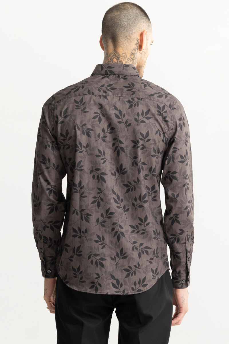 Eco Print Bronze Grey Shirt