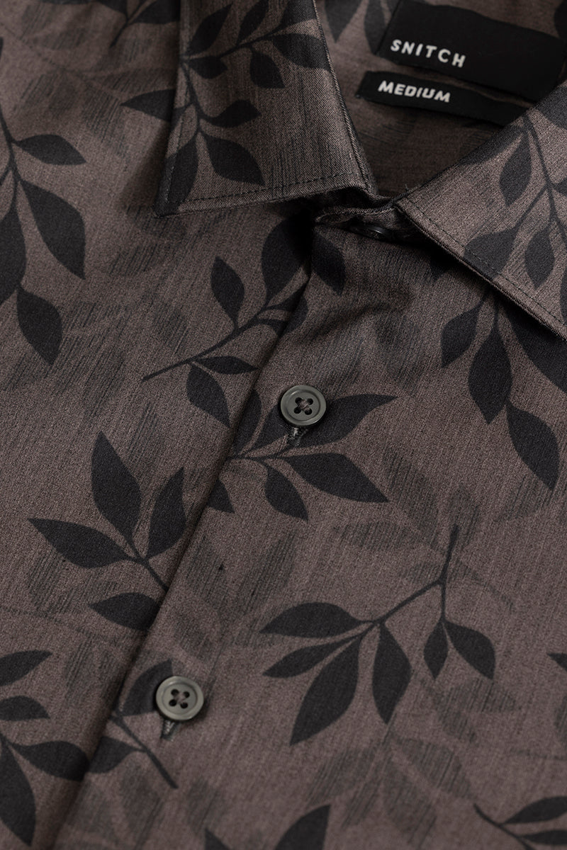 Eco Print Bronze Grey Shirt