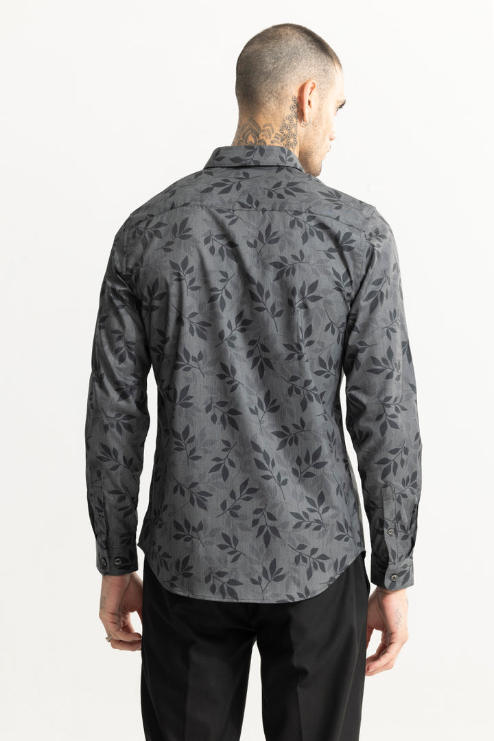 Eco Print Slate Grey Shirt