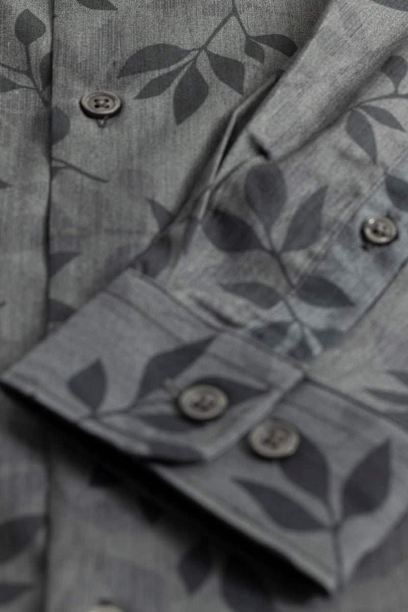 Eco Print Slate Grey Shirt