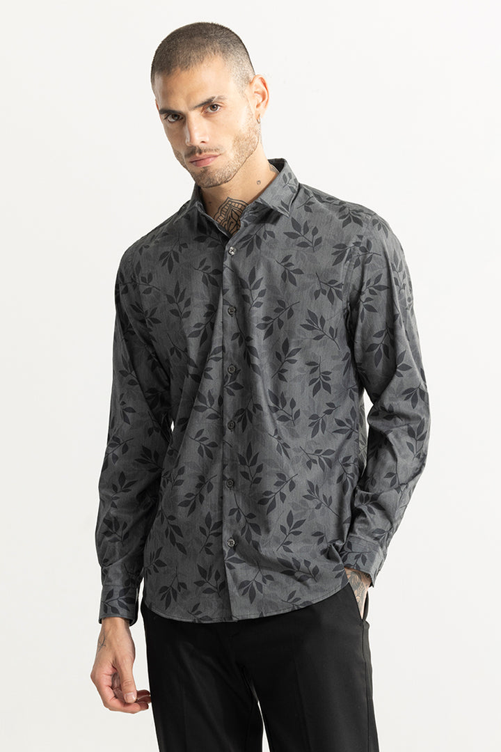 Eco Print Slate Grey Shirt