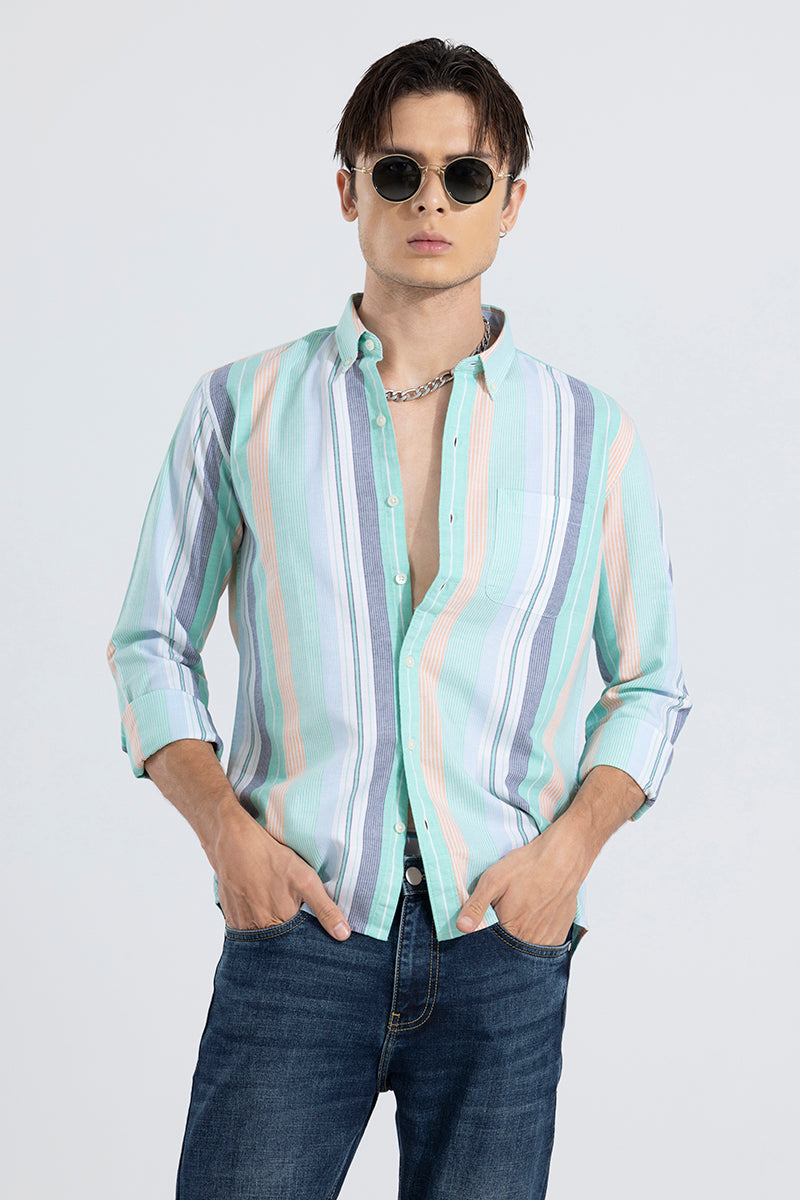 Striped Essence Green Shirt