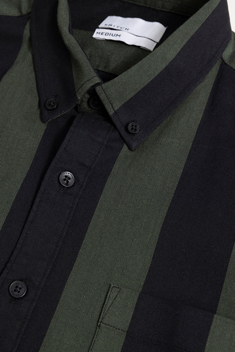 Reef Stripe Green Shirt