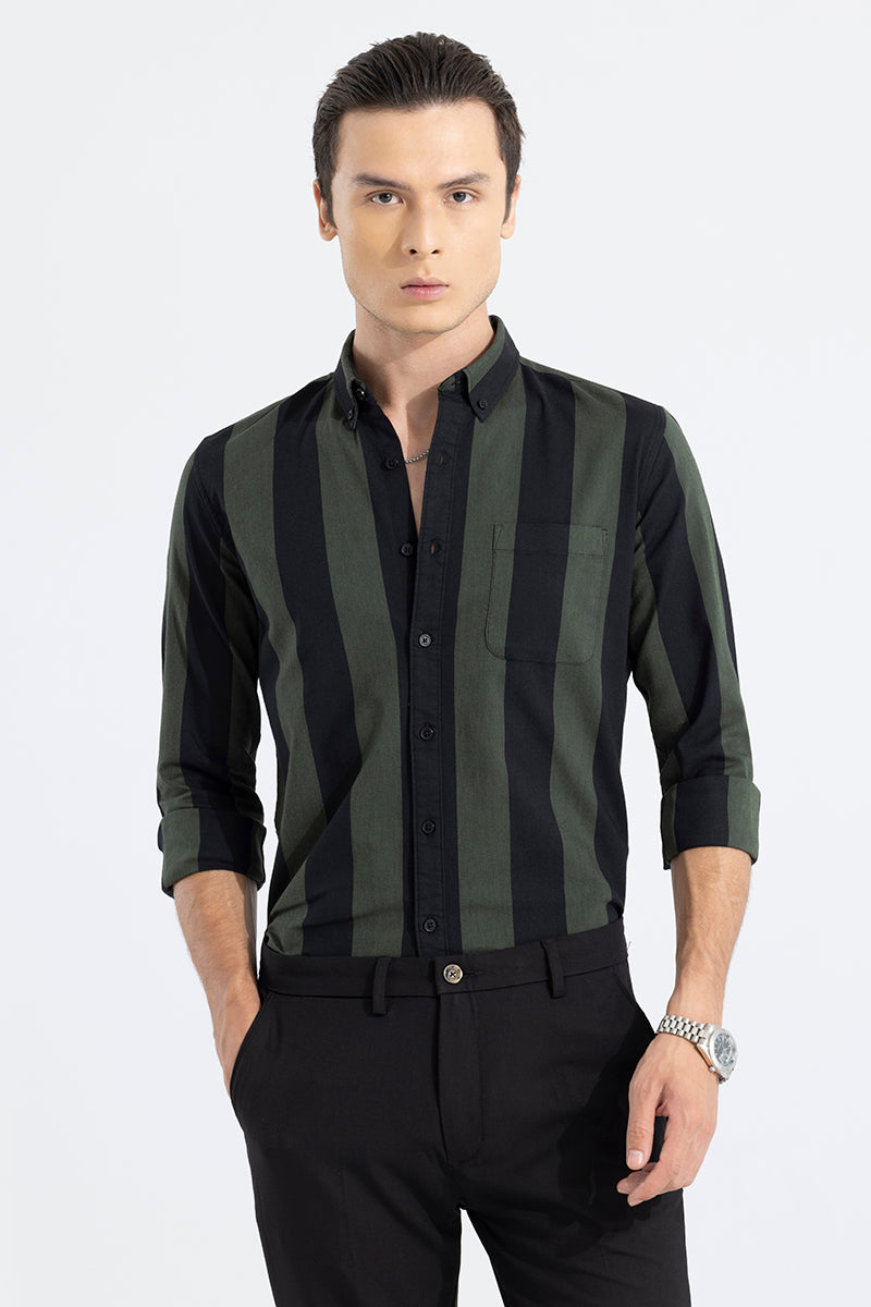 Reef Stripe Green Shirt