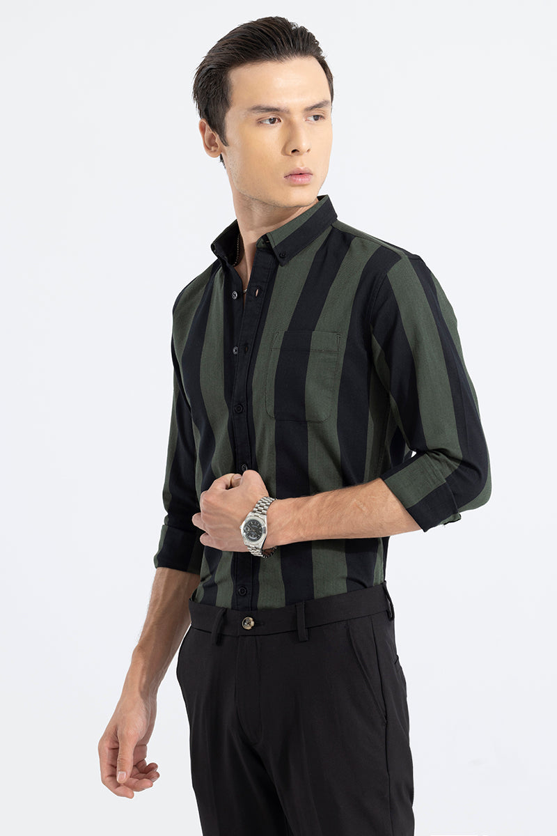 Reef Stripe Green Shirt