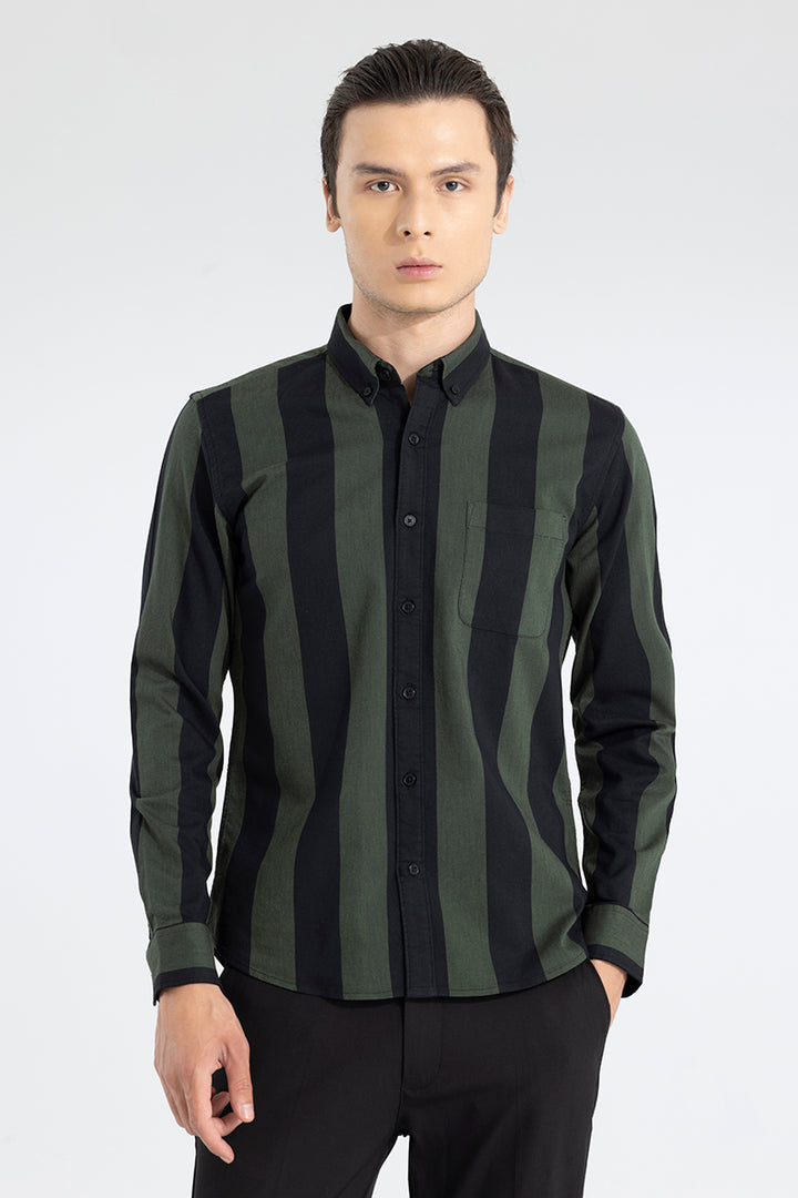 Reef Stripe Green Shirt