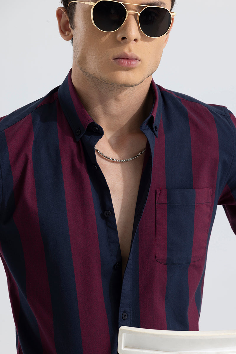 Reef Stripe Red Shirt