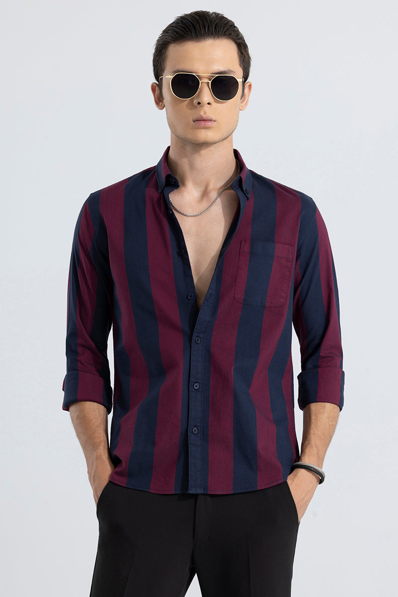 Reef Stripe Red Shirt