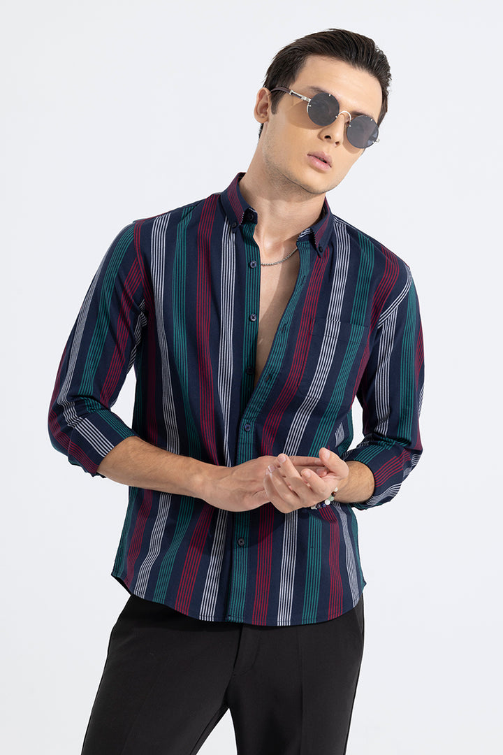 Zenith Stripe Black Shirt