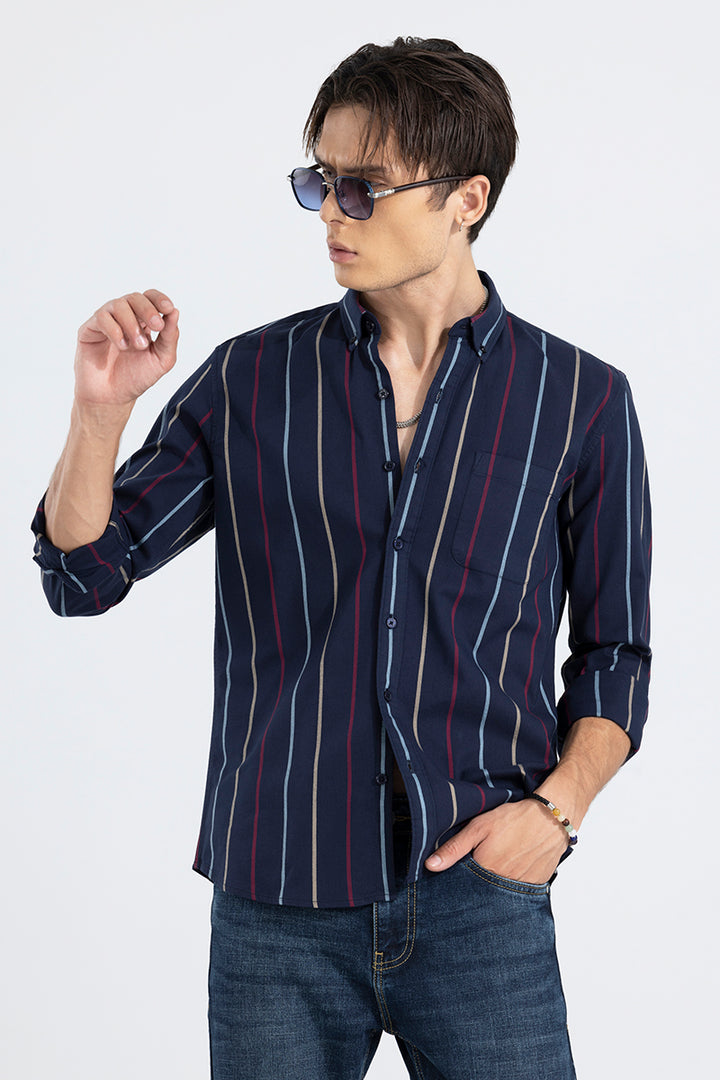 Subtle Stripe Navy Shirt