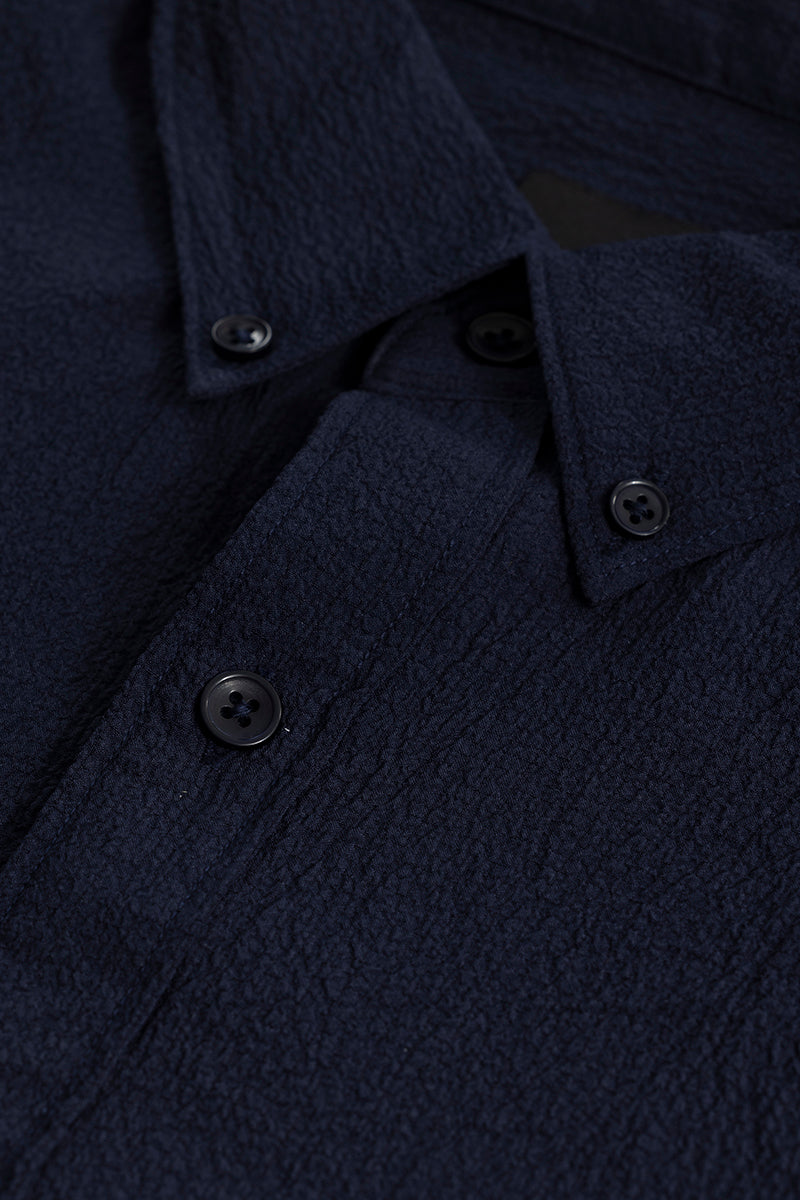 Buy Men's Rufflecrush Navy Shirt Online | SNITCH