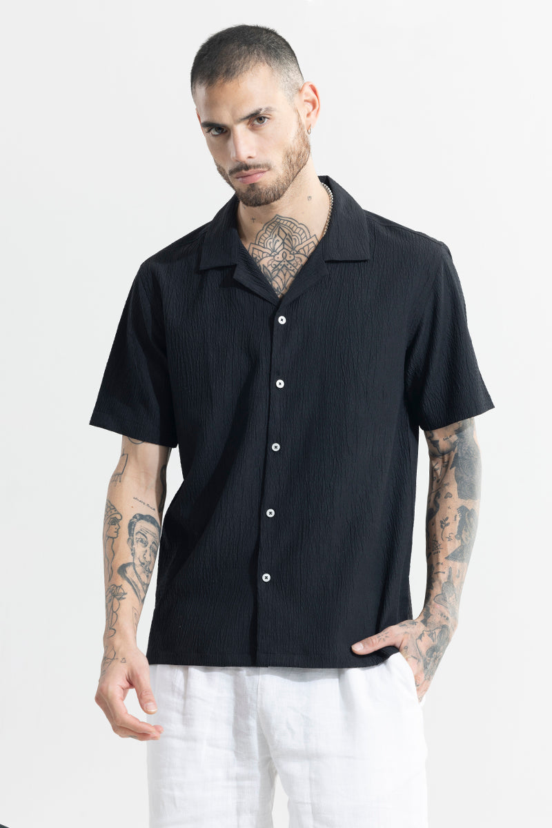 Buy Men's Softcrush Black Shirt Online | SNITCH