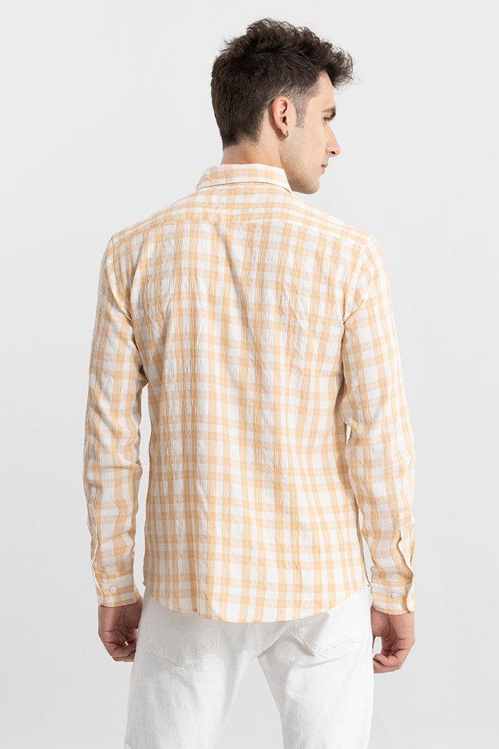 Ruffle Rush Yellow Check Shirt