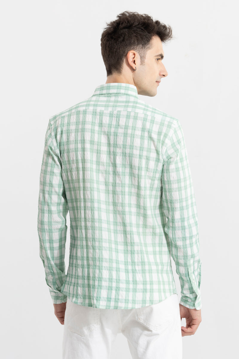 Ruffle Rush Green Check Shirt