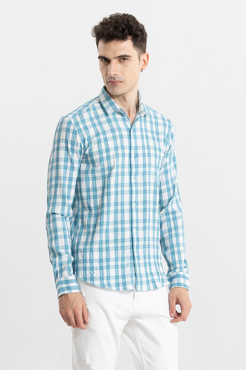 Ruffle Rush Blue Check Shirt