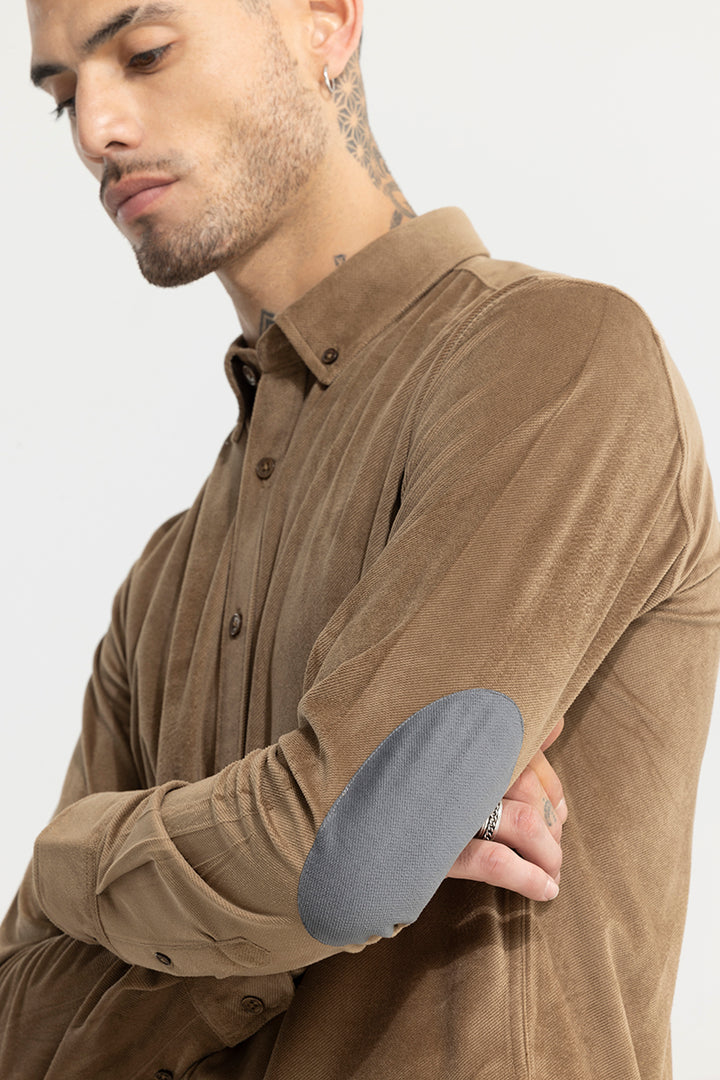 Suede Velvet Brown Shirt