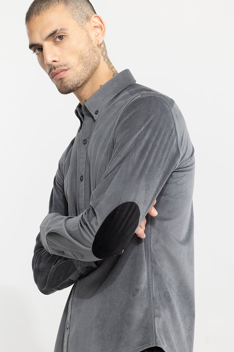 Suede Velvet Grey Shirt