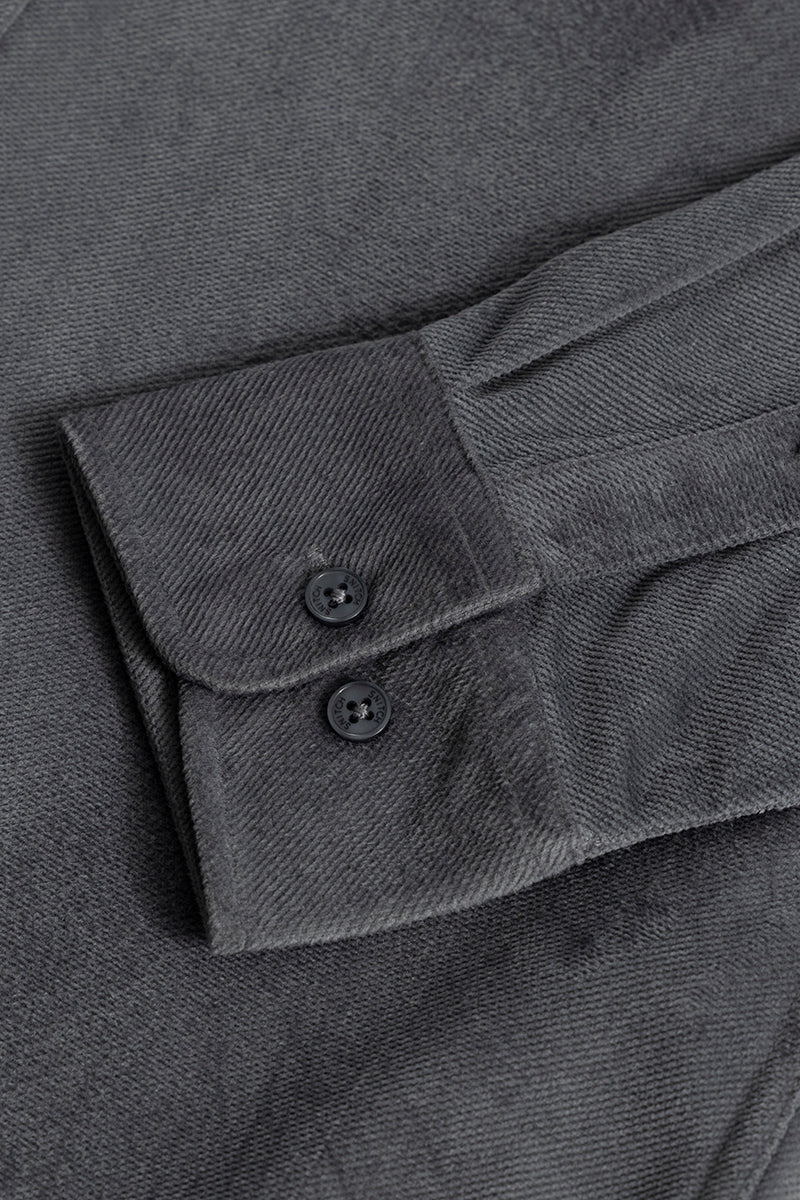 Suede Velvet Grey Shirt