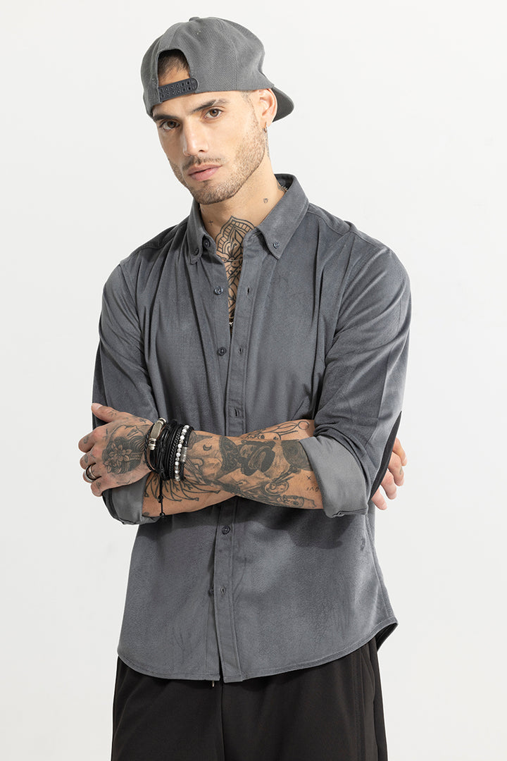 Suede Velvet Grey Shirt