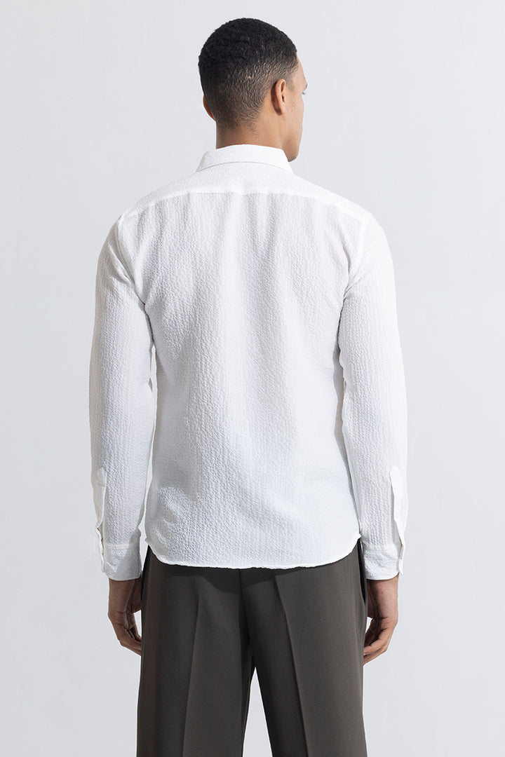 Mash Wrinkle White Shirt